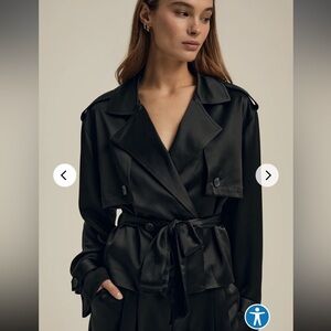 Favorite Daughter THE CROPPED SATIN CHARLES TRENCH